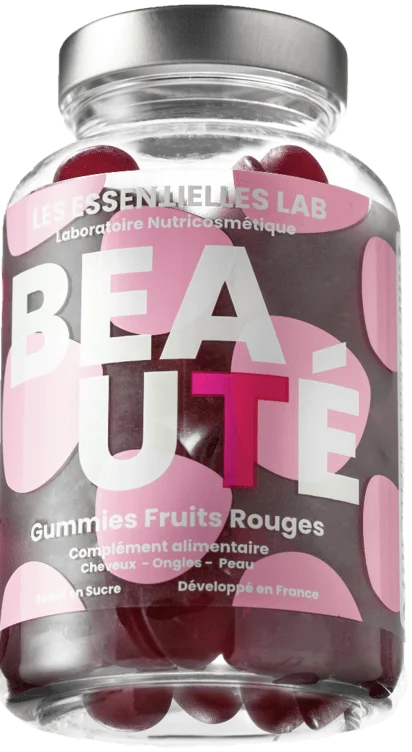 gummies beauté Les Essentielles Lab goût fruits rouges