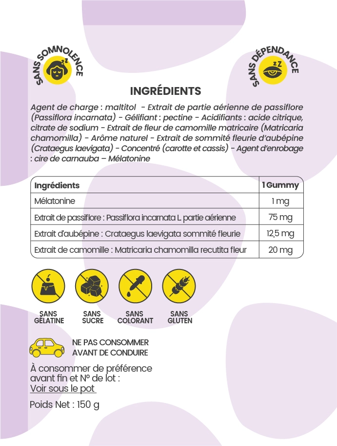 combosition Gummies Sommeil Mélatonine – Sans Sucre | Les Essentielles Lab